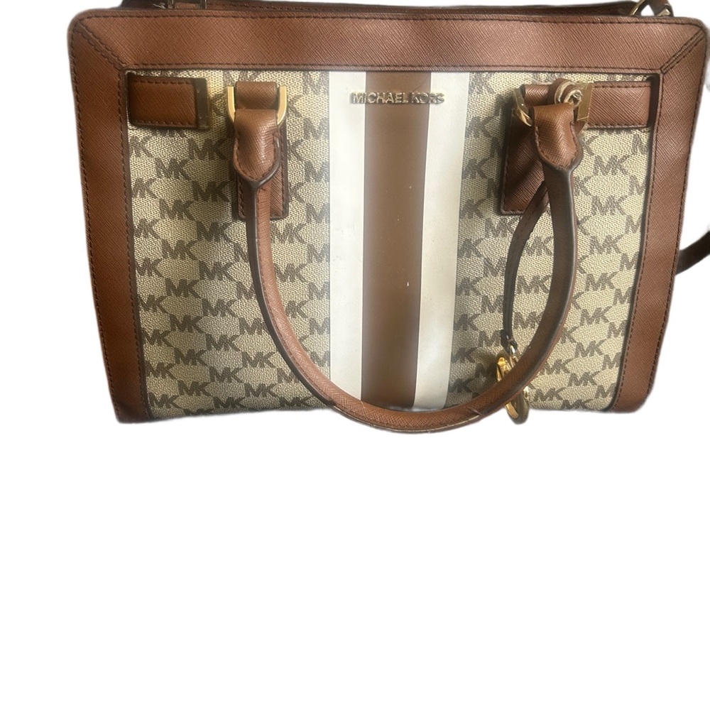Michael Kors Brown and Cream Tote Bag
